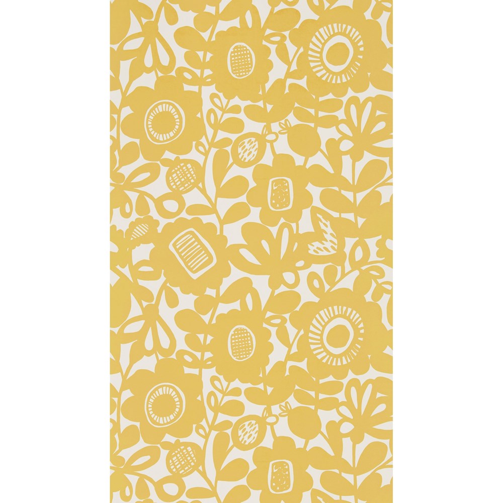 Kukkia Floral Wallpaper 111512 by Scion in Sunshine Yellow